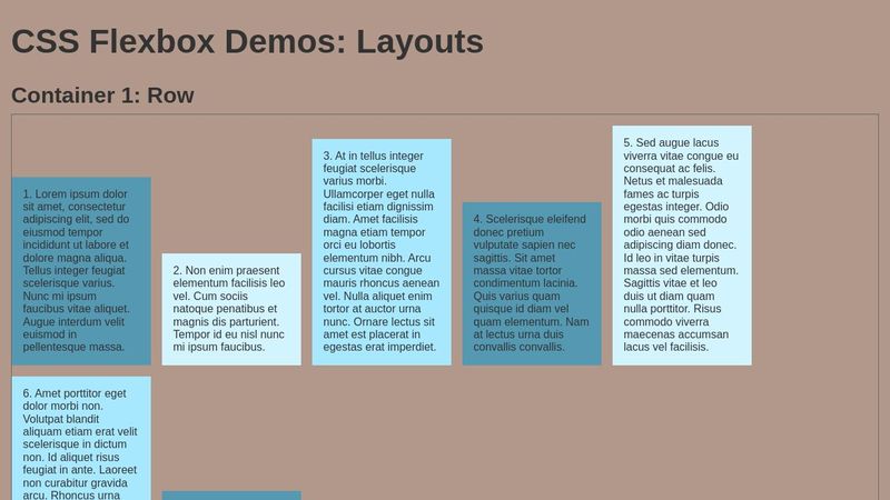CSS Flexbox Layouts Examples