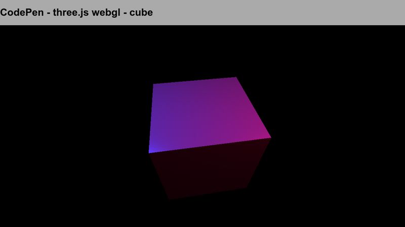 three.js webgl - cube