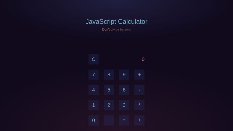 Cool JS Calculator