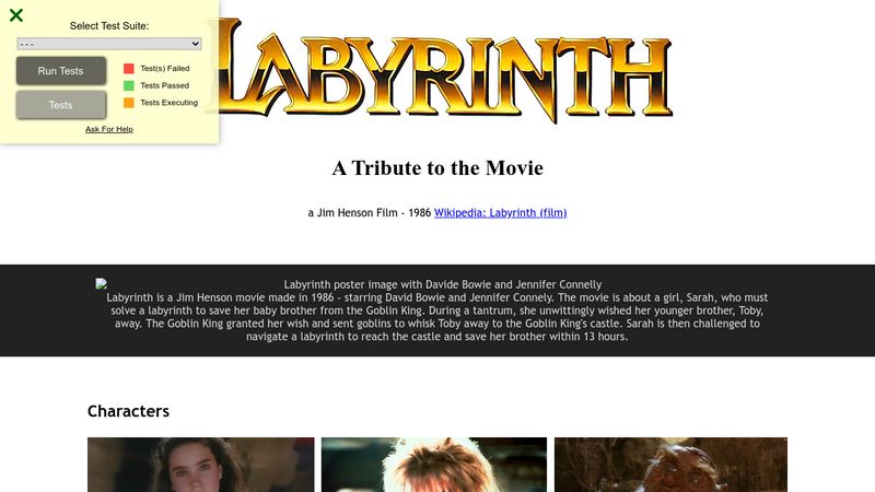 Jennifer Connelly, Labyrinth Wiki