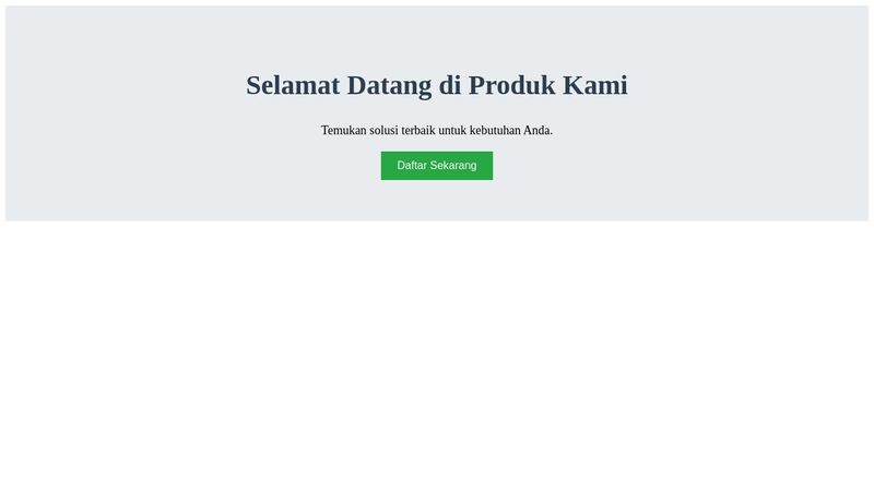 Contoh Tampilan Sederhana Landing Page Blogger