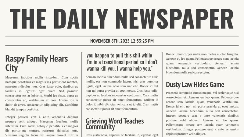 Newspaper Layout using CSS Columns