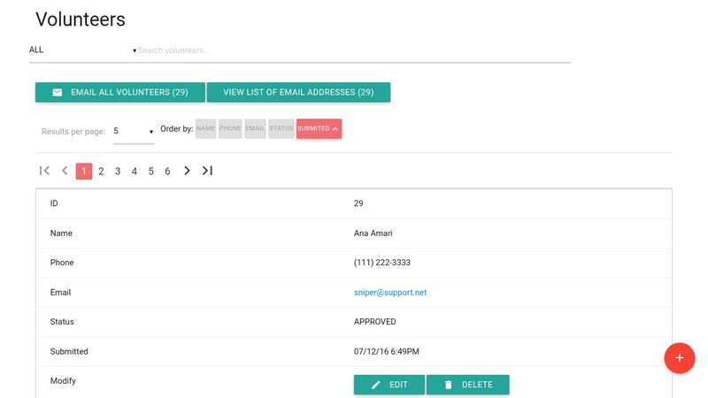 Materialize + Angular Search and Filter Responsive Table with pagination