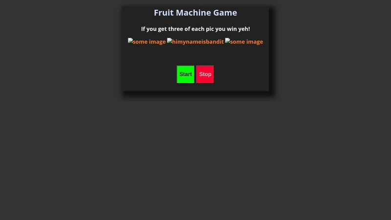 Fruit Machine Game JavaScript