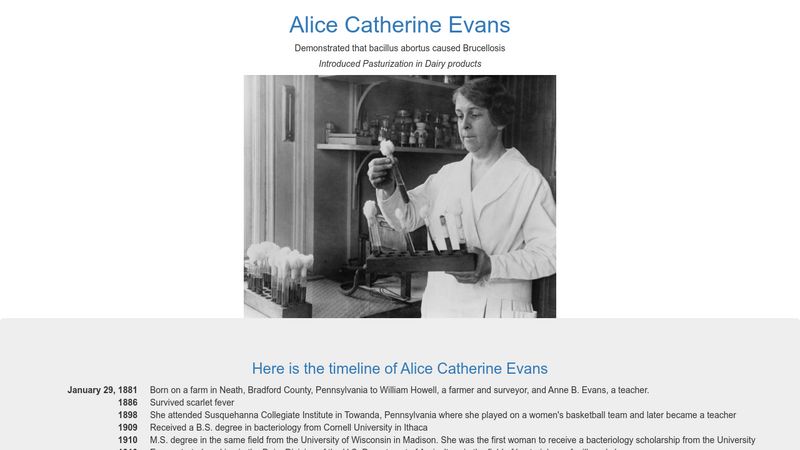 Tribute Page for Alice Catherine Evans