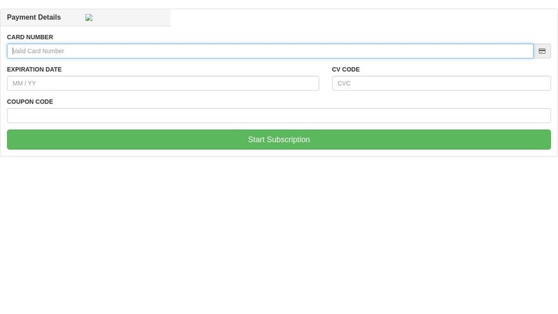 Simple Payment Form use Bootstrap