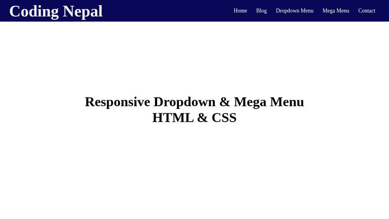 responsive Mega Menu