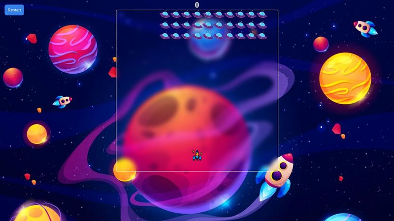 Space Invaders - JavaScript (with animation)