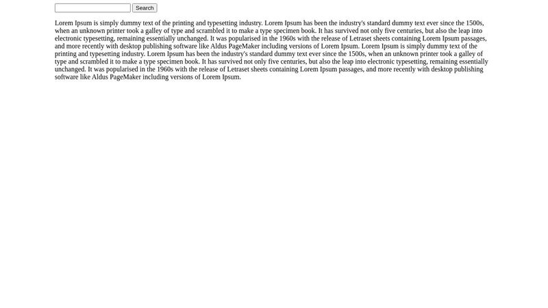 Highlight Text Search