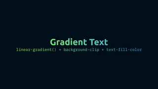 CSS Gradient Text