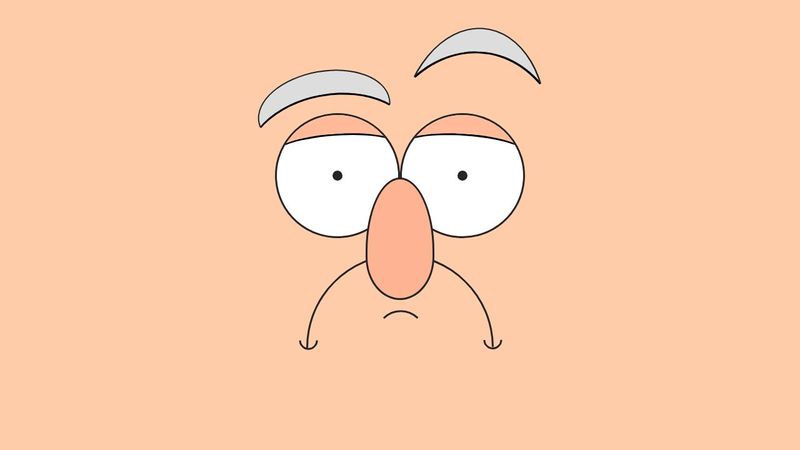 Frown face with simple animation using CSS