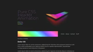 Pure CSS Header Animation To Sticky Nav