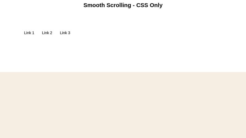 Smooth Scroll CSS Only