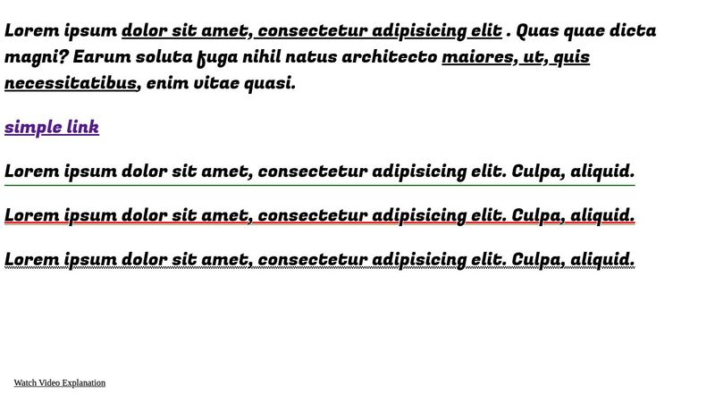 CSS custom text underline