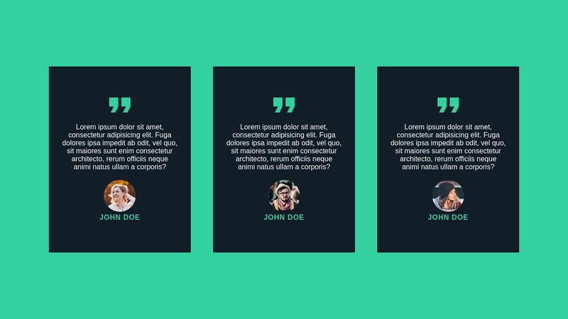 Design Testimonial Section using HTML & CSS