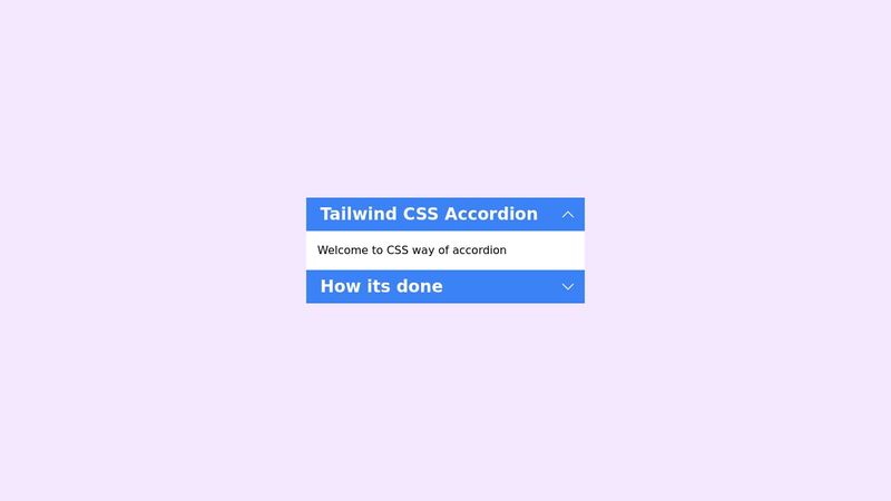 Accordion using tailwind css