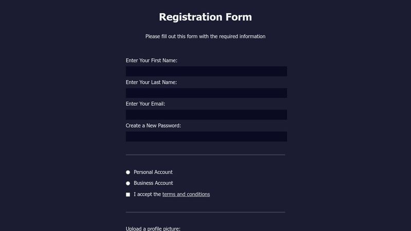 free code camp-learn HTML forms by building registration form