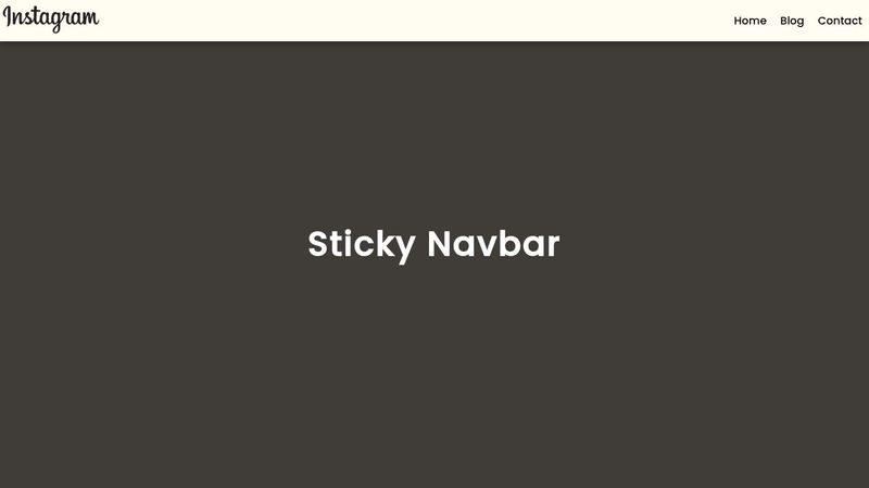 Sticky Navbar(html css js)