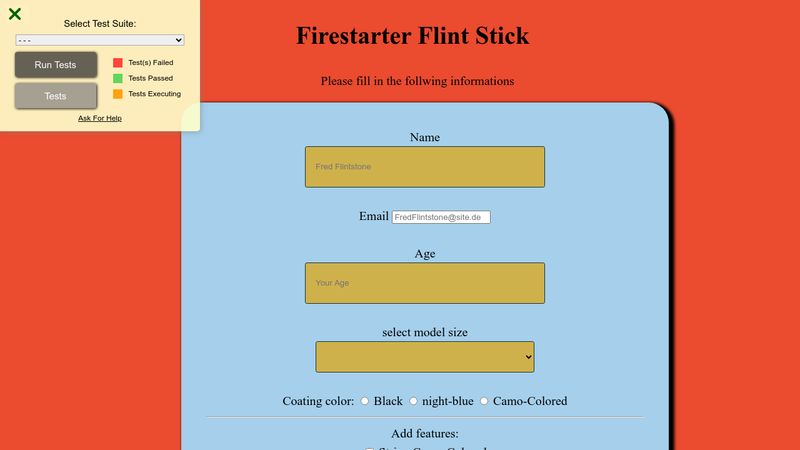 Firestarter Flint Stick FCC Survey Form