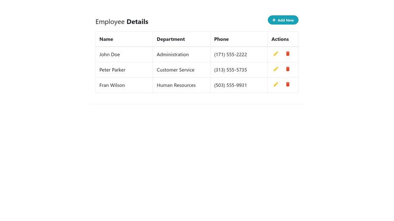 Employee details