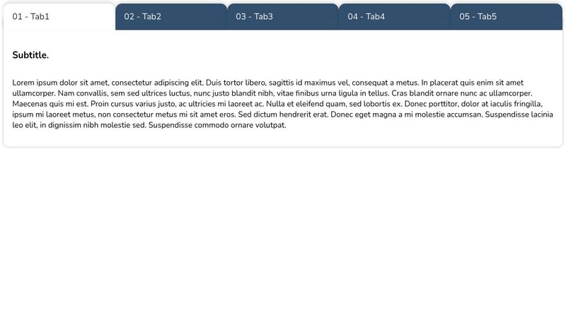 Horizontal Tab Responsive