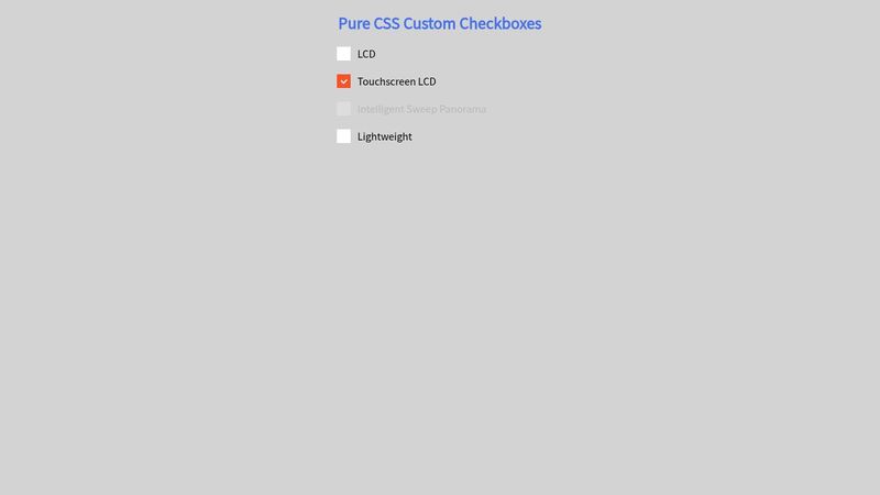 Pure CSS custom checkboxes