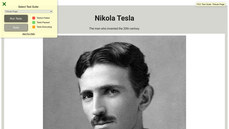 Nikola Tesla Tribute Page