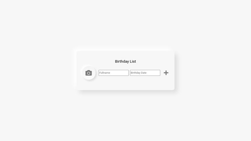 Birthday list with react js