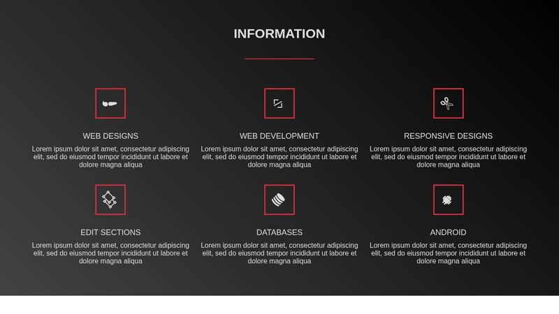 Responsive service section - HTML & CSS