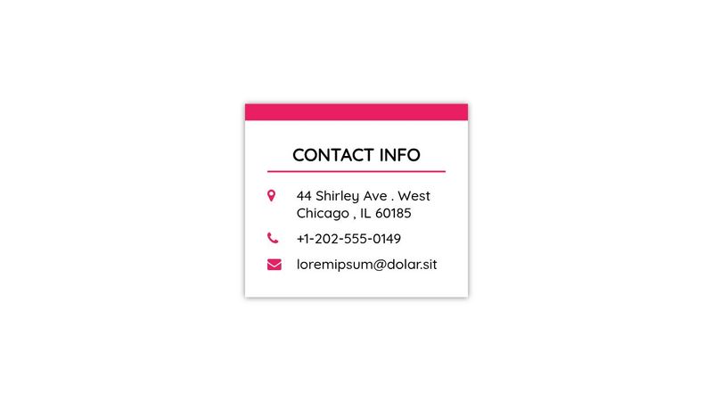 CSS Contact Info Box Design With Font Awesome Icon