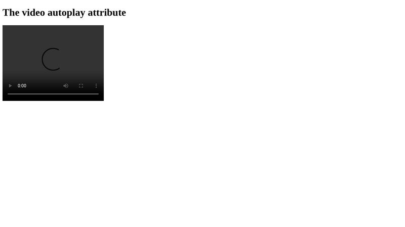 HTML autoplay Attribute