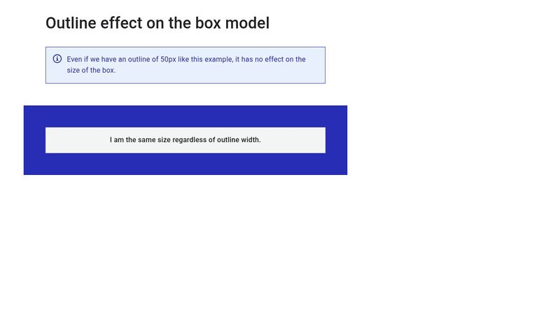 Home Learn CSS - Outline effect on the box model