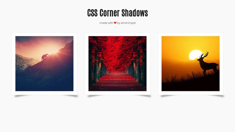 Css Corner Shadow