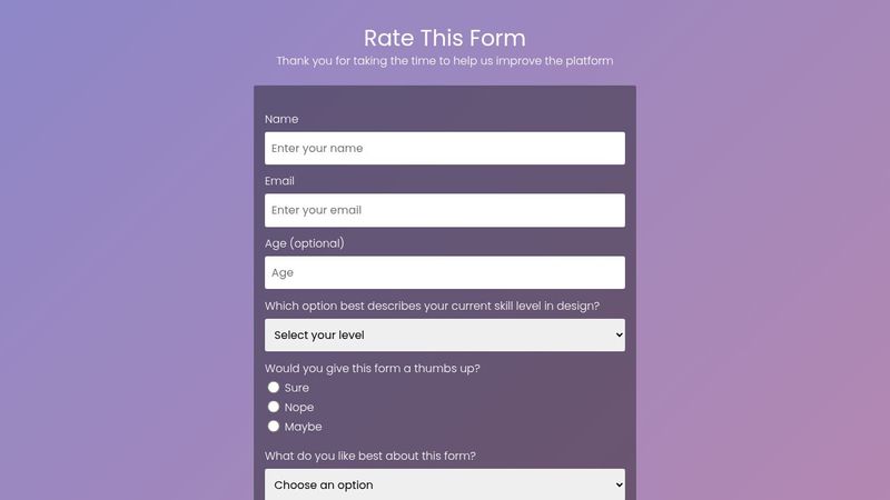 FreeCodeCamp - Survey Form