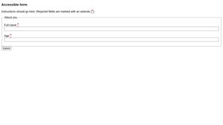 Simple accessible form