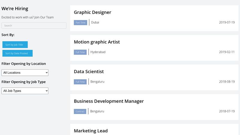 List.js Responsive List With Search Filter sort pagination