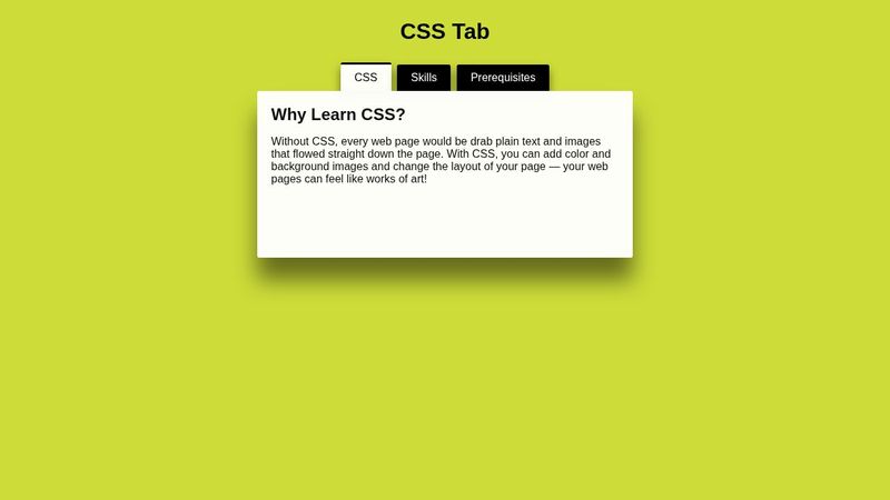 CSS Tab