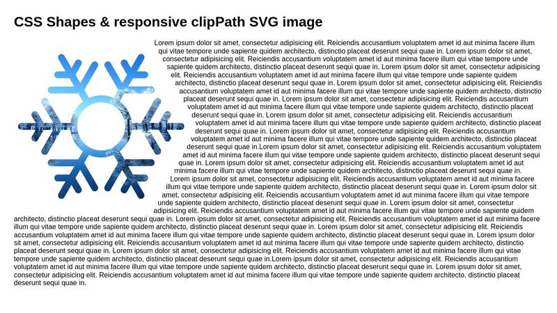 CSS Shapes & responsive clipPath SVG image