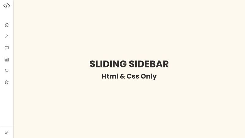 Sliding Sidebar With HTML & CSS Only