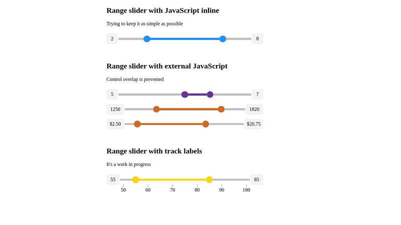 CSS Range Slider 3