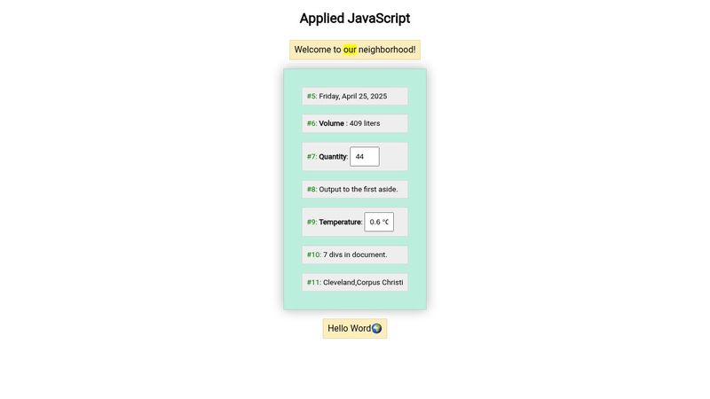 🔒 Applied JavaScript Activity