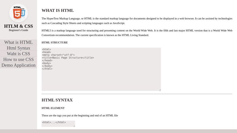 HTML And CSS Technical Guide