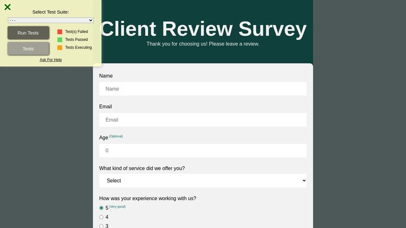 freeCodeCamp Survey Form
