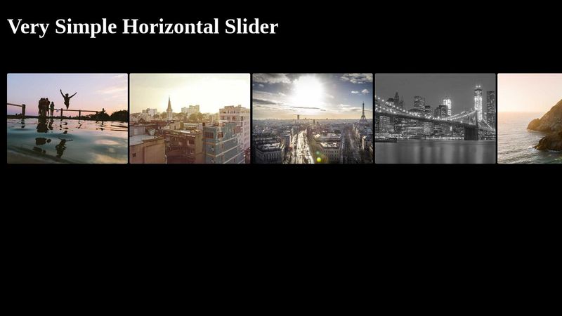 Horizontal Scroll Slider With Images