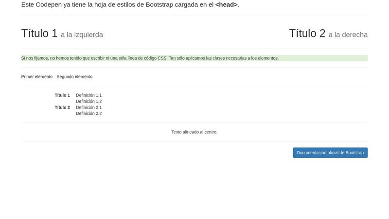 Primeros pasos con Bootstrap