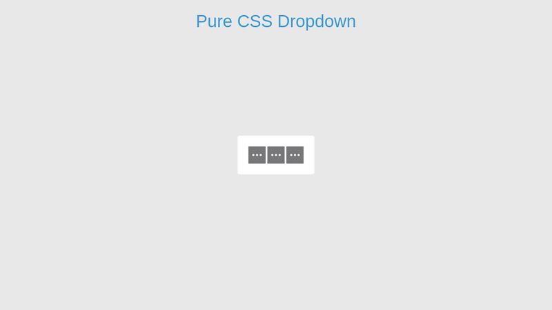 Pure CSS Dropdown