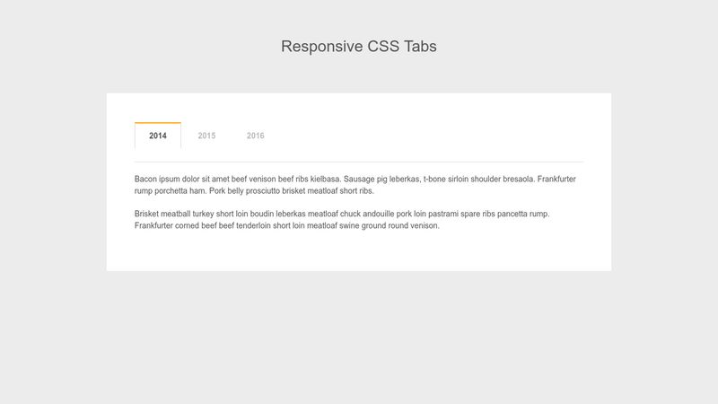 Responsive Tabs CSS