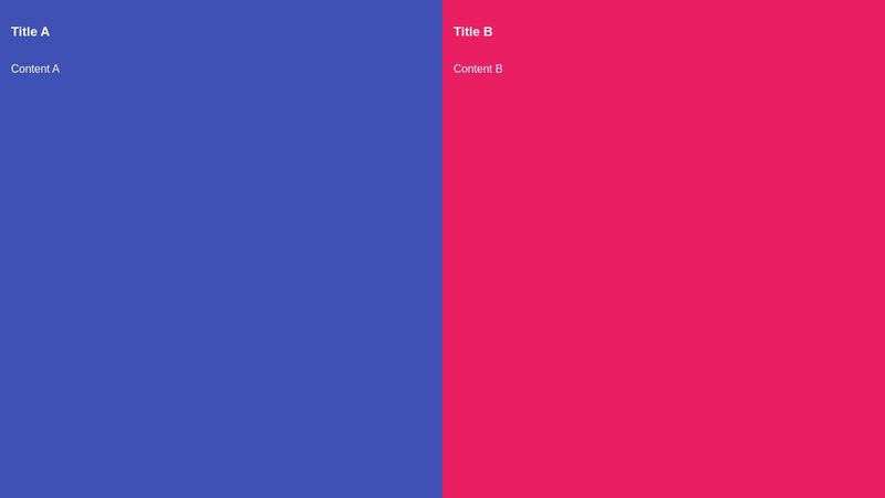 Flexbox - Split Screen 1/2