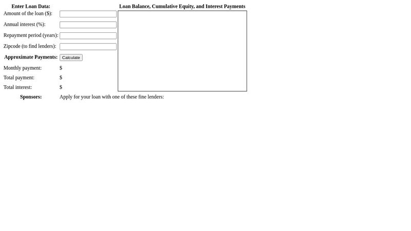 Javascript Loan Calculator