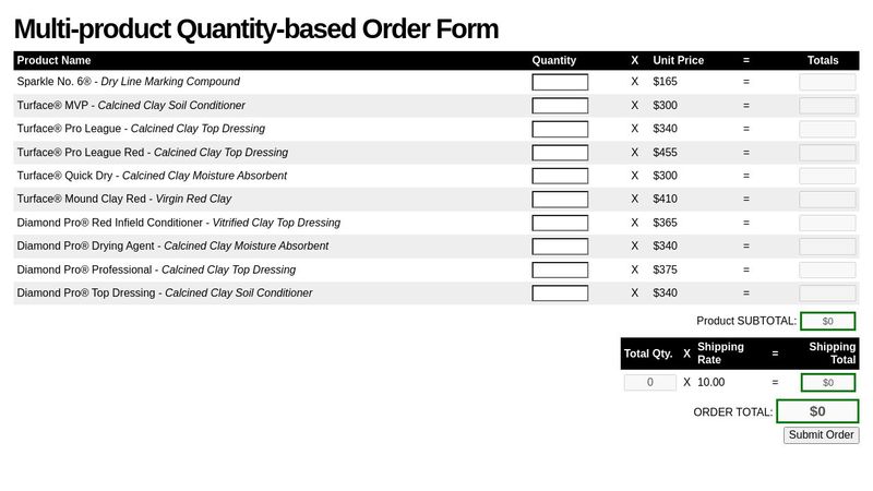 Dynamic Order Form - CSS-Tricks